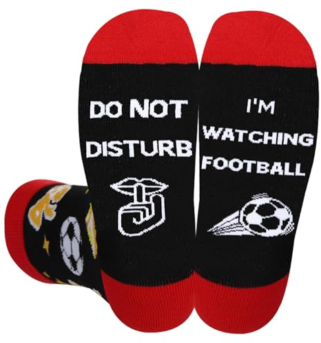 Dekzked Do Not Disturb I'm Watching Football Socks,Novelty Football Fans Gifts for Men Women Dad Husband Teenager Son Funny Stocking Fillers Christmas Presents for Football Lovers