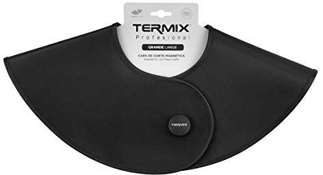 Termix Mantellina per taglio grande, colore nero - Accessorio professionale per parrucchieri in tessuto misto PVC e poliestere