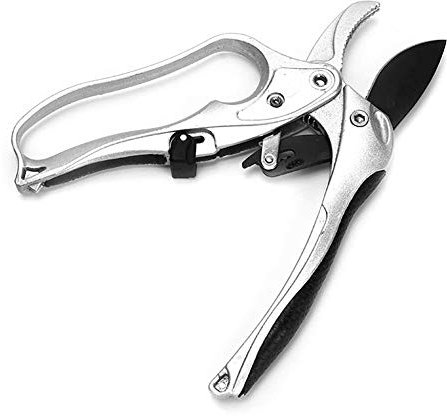 Blinfixe Sécateurs à cliquet pour arbre, arthrite, outils de jardinage ergonomiques, robustes et robustes, sécateur aiguisé, ciseaux à enclume à cliquet style cisaille