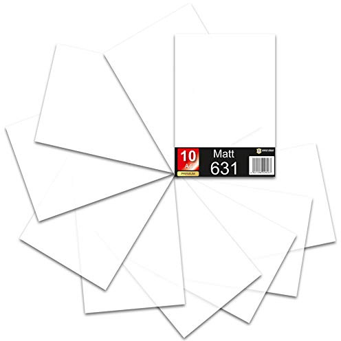 Din A4 ark 30 x 21 cm 621/631 plotterfolie vinyl bilfolie (000 transparent, set om 10 631 matt)