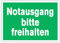 5 Stück Notausgang bitte freihalten Premium Aufkleber A4 Sticker 21 x 29,7 cm Rettungswegschild mit UV Schutz für Außenbereich Innenbereich