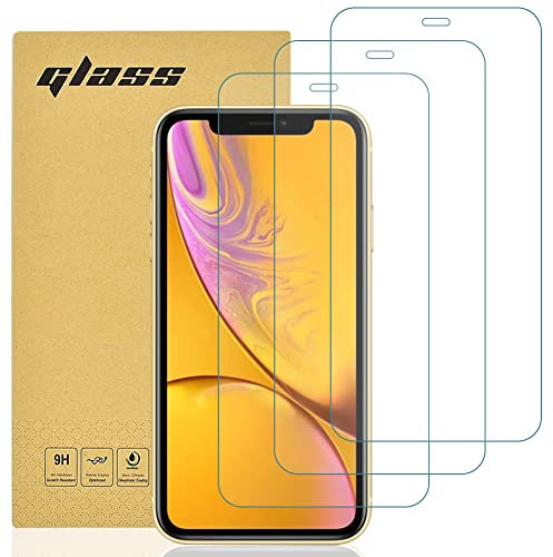 gueche [3-Pack] Compatible with Apple iPhone XR and iPhone 11 Screen Protector, Tempered Glass Film 99.99% HD Clarity Screen Protector, 6.1-inch Case Friendly, [Easy Installation], Scratchproof