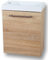 Home36 Badmöbel-Set Fantasy, 40 x 22 x 12 cm, Set mit Keramik Waschbecken mit Unterschrank, Waschtisch, Badschrank, Waschbeckenunterschrank, Badezimmerschrank, Gäste WC, (3. Eiche), Art.Nr.: 08373