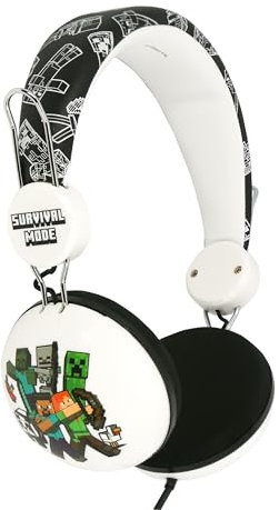 OTL Technologies Auriculares con Cable con Licencia Oficial Minecraft para NIÑOS A Partir DE 8 AÑOS hasta Adultos
