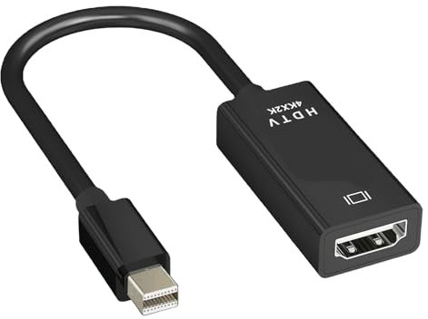 Mini DisplayPort to HDMI Adapter 4K Mini DP to HDMI Adapter Gold-Plated Connector Cord Compatible for MacBook Pro, Mac mini, MacBook Air, Microsoft Surface Pro/Dock, Monitor, Projector, etc