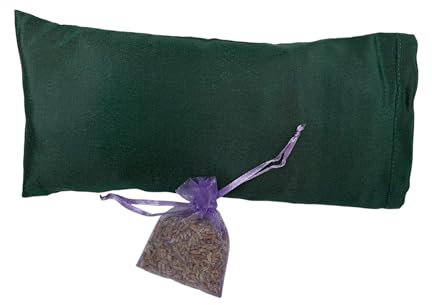Unscented Silk Eye Pillow for Yoga & Meditation with lavender Sachet – Weighted Eye Mask for Relaxation, Stress Relief, Savasana & Sleep – Soft, Natural Silk Cover