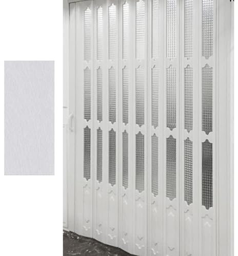 Panneau moderne en acrylique à carreaux en PVC avec cloisons de séparation de pièce - Fixations incluses - 107 x 203 cm