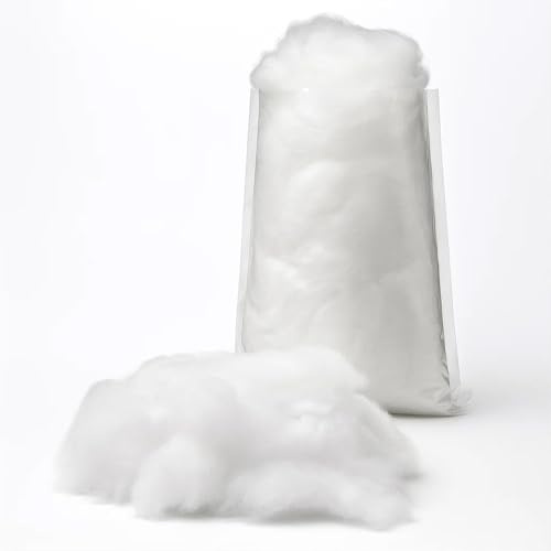 DqiUnaX Füllwatte, 300g Hochwertige Füllwatte Für Kuscheltiere Und Kissen, Waschbare Bastelwatte Für DIY-Projekte Und Weihnachtsdekoration, Hypoallergenes Füllmaterial