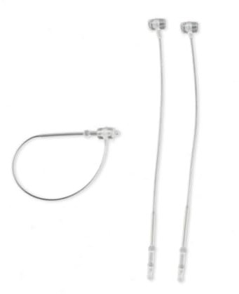 POKORNYS – Sicherheitsfäden transparent 125mm - 5.000 Stück I Faden zur Befestigung von Etiketten an Kleidung, Textilien, Schuhen, Accessoires uvm. I Loop Pins für Preisschilder und Hängeetiketten