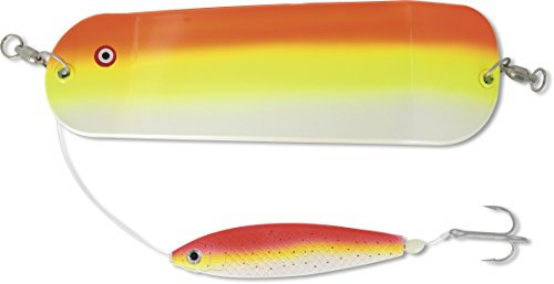 Rhino Flasher 20cm mit Softfish Lure 10.5cm 0,60mm 1/0 Schleppköder, Trollingköder, Gummifische, Angelköder Meerforelle, Lachs, Dorsch