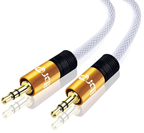 IBRA Aux Cable 2M 3.5mm Stereo Premium Auxiliary Audio Cable - for Beats Headphones Apple iPod iPhone iPad Samsung LG Smartphone MP3 Player Home/Car etc Orange