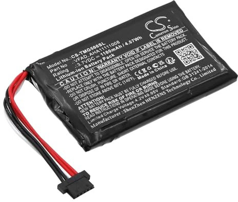 Cameron Sino Battery for TomTom AHA11111008 VFAD, Fits TomTom GO 5100 4FL50 GO 6100 4FL60 Go 6000 Go 5000 PRO TRUCK 5250, Li-ion 3.70V 1100mAh / 4.07Wh