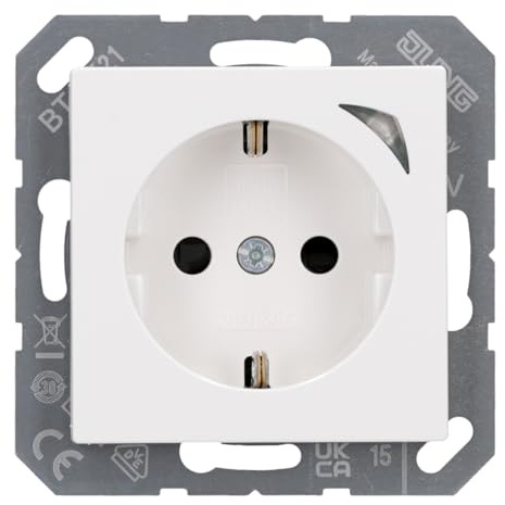 JUNG HOME Smart Steckdose Energy mit Strommessung Sprach- und Appsteuerung Kompatibel mit Alexa Steuerung über Bluetooth Serie A