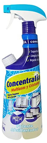 Concentralia Multiusos y Cristales | Producto Concentrado Equivalente a 7,5L o 10 Unidades Tradicionales de 750 ml |Cristales, Acero Inoxidable, Mobiliario | Limpiador Multiusos