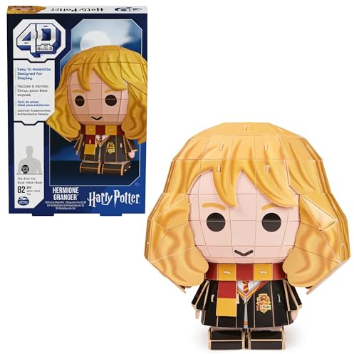 4D Build - Hermione Granger - 3D Puzzle of the Popular Movie Heroine Made Cardboard, 82 Pieces, for Harry Potter Fans from 12 Years