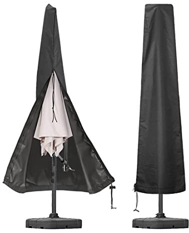 Amindz Housse de Protection pour Parasol ,210D Oxford Housse parasol pour Parasol avec Sac de Rangement, Résistant aux Intempéries, aux UV, à la Neige（190x30x50cm）