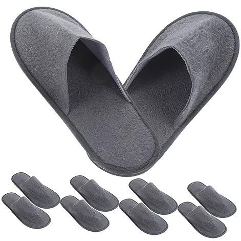 VINTORKY Portable Folding Slippers 10 Paia Ciabatte Da Viaggio Riutilizzabili in Morbido Pile Leggero Per Hotel E Casa Pantofole Ospiti Compatte E Facili Da Trasportare