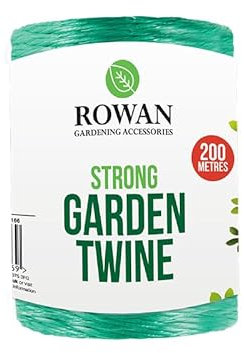 Sixstore Cordel de Jardín Verde Natural 200 m | Cuerda Duradera de Polipropileno para Plantas y Ataduras