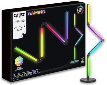 CALEX barras de luz Gaming para monitor, colores RGBIC, compatible con Razer Chroma, sincronización con PC, pack de 2