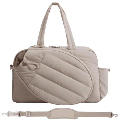 Genérico Bolsa De Tenis Y Gimnasio para Mujer | Bolso Portaraquetas con Compartimento para Zapatos - Bolsa Ligera para Palas De Pádel Y Viajes De Fin De Semana A Canchas