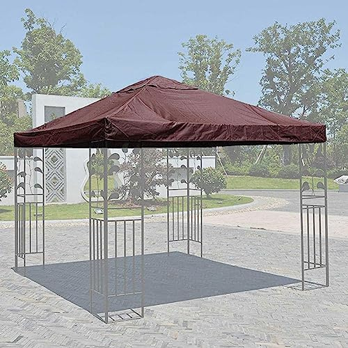 Toldo de repuesto para cenador, cubierta impermeable para techo de pabellón, poliéster 300D con parte superior ventilada para marco de veranda de verano, accesorio de patio