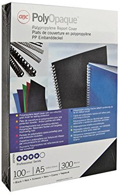 GBC PolyOpaque Umschlagmaterial, 300 Micron, A4, 100 Stück, weiß