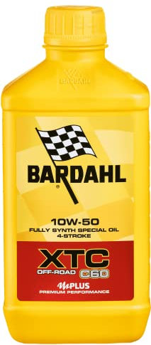 Bardahl - Olio Motore XTC C60 10W-50 OFF-ROAD per Moto 4 Tempi, Contrasta la Formazione dei Depositi Garantendo la Massima Pulizia del Motore, 100% Sintetico, 3 Litri