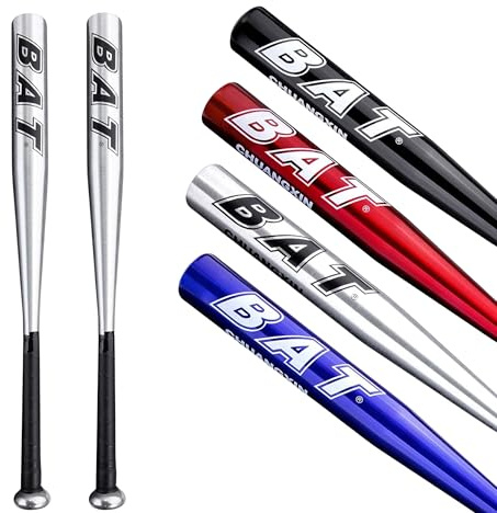 Yasta COPPIA Mazza da Baseball in Alluminio 76 cm 30 Pollici Leggera per Adulti e Ragazzi Design Monoblocco Manico Antiscivolo Ideale per Softball, Allenamento e Principianti. (2PZ)