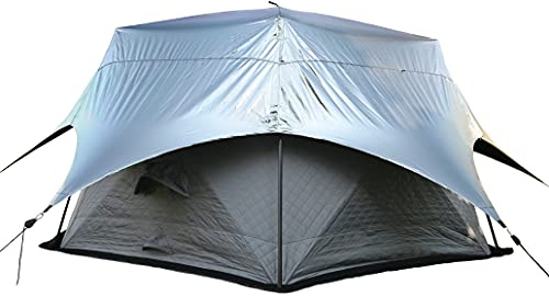 RDS Gear - Obsidian Heatshield Thermal Tent Cover - UV 50+ Light Blocking Outdoor Camping Tarp Canopy - Ultralight Over Tent Sun Shade - Lightweight Camp Fly to Cool Your Shelter - Instant Setup