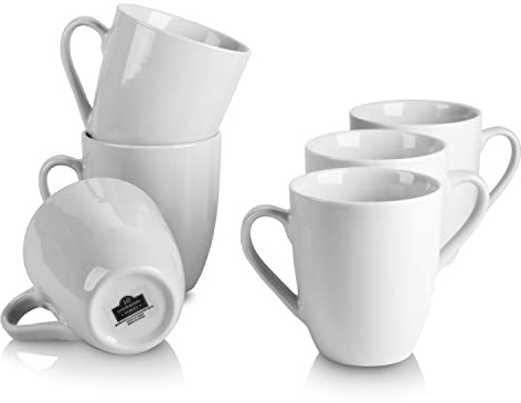 10 Strawberry Street Simply White 12 oz Mug, Set of 6