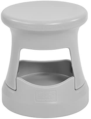ECR4Kids Storage Wobble Stool, 15in Seat Height, Active Seating, Light Grey
