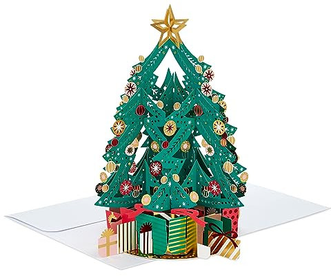 Hallmark Weihnachtspapier-Wunderkarte – 3D-Baum-Design