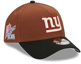 New Era NFL Harvest Cap American Football Sidepatch Snapback Teamlogo A-Frame keps brun svart, 940-Giants-brun-svart-#32430, one size