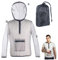 eurNhrN Moskitojacke Mesh Midge Jacke mit Hood XL atmungsaktives Mesh Midge Net Kleidung für Männer und Frauen Angeln, Camping im Freien vor Fliegen Moskitojacke Camping Camping