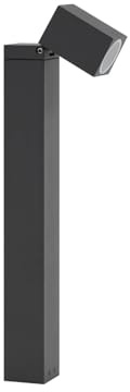 Lindby Utomhuslampa 'Othil' (modern) i Grå av aluminium/grå zink (1 lamor, GU10) - Väglampa, pollare, vägbelysning, sockellampa