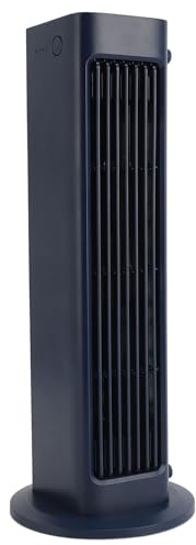Ventilateur Tour Oscillant, 3 Vitesses sans Lame, Rechargeable par USB, Ventilateur Oscillant électrique Portable Silencieux avec Crochets Muraux Télécommandés, Ventilateurs Tour