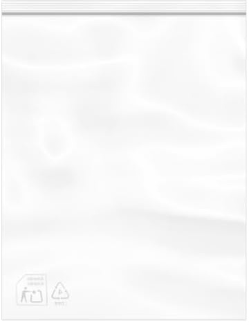 Monouso | 50 Bolsas con Cierre Zip a Presión, 40x50cm, Color Transparente, Autocierre, Bolsas de Plástico, Cierre a Presión, Usos Múltiples