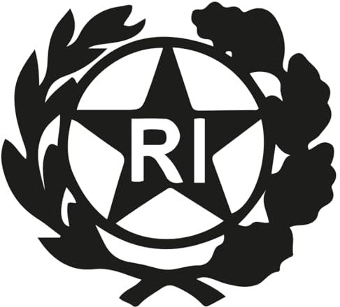 StampaGenerale® - Bollino Adesivo Per Targa Auto e Moto con Stemma Logo RI in Pvc Resistente e Impermeabile Facile da Applicare Ideale per Restauri (1 PZ)