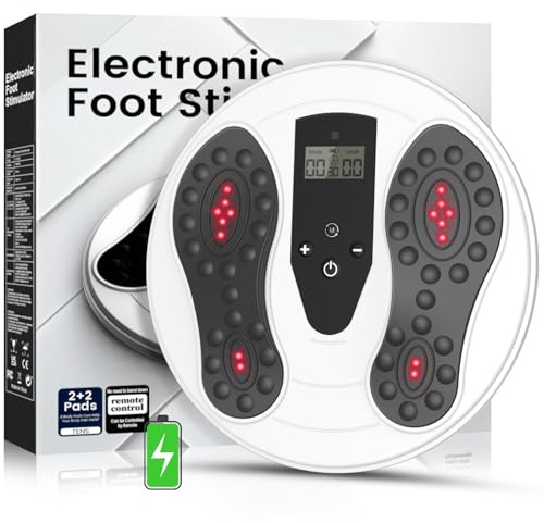 Medic Circulation Machine Blood Booster with Newly Infrared Light Therapy, Blood Circulation to Relieve Discomfort & Relax Muscles, EMS TENS Foot Massagers for Feet & Leg Circulation and Pain Relief