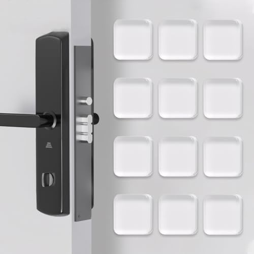Fermaporta Maniglia A Muro, 12 Pezzi Fermaporta Di Silicone,4x4cm Gommini Per Maniglie Porte, Paracolpi Elastici Per Pareti,Per Proteggere Muro E Maniglie, Per Porte, Armadi, Mobili