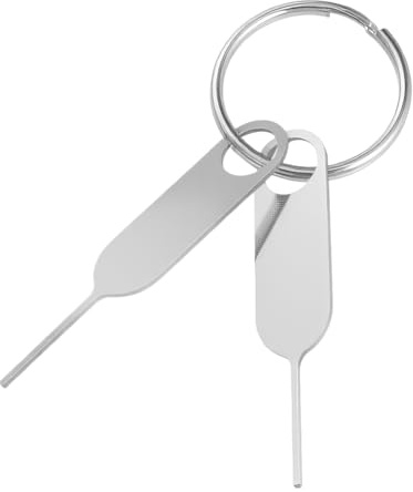 2Pack Universal Sim Card Tray Removal Tool, Card Pin with A Key Ring Ring