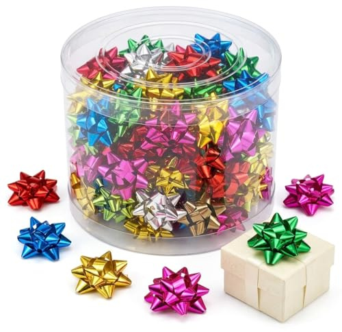 OTHERWISETRIVIAL Coccarde Regalo Colori Assortiti, 100 Pezzi, 2,5 cm, Decorative, per Pacchi e Regali