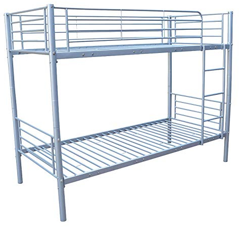 AVANTI TRENDSTORE - Kimi - Letto a castello in metallo con rete a doghe incluse, scomponibile in 2 lettini singoli. Dimensioni: 97,5x165x210 cm