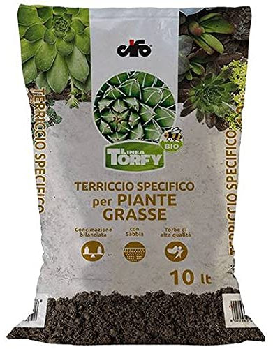 CIFO Terriccio per piante grasse e succulente Torfy BIO da 10 lt.