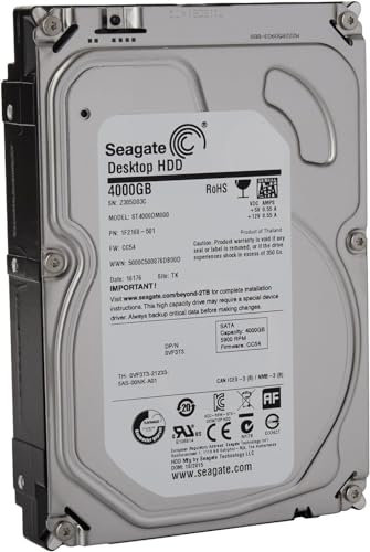 Seagate SATA 6Gb/s 3.5 pulgadas 4TB HDD de escritorio (ST4000DM000) (reacondicionado certificado)