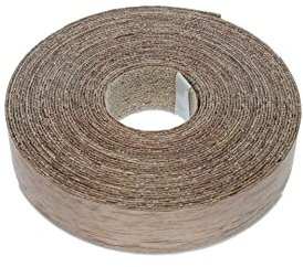 WoodPress 22mm Echt Nussbaum, Eisen-On Kantenanpassung – Hohe Qualität 7,5m Rolle – Vorgeklebt Holzfurnierband für die Einfache DIY-Anwendung – Bedeckt den Rand eines Standard-MDF-Panels