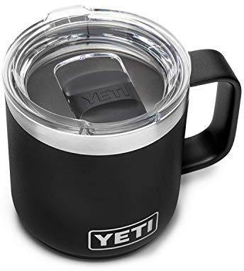 YETI Rambler stapelbarer Becher, vakuumisoliert, Edelstahl mit MagSlider-Deckel, 284 ml, Schwarz