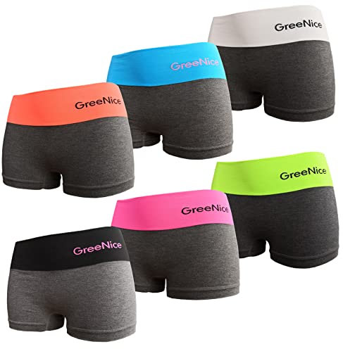 Junione 6er Pack Damen Hotpants aus Microfaser Panty Dessous Unterhose, Größe: L/XL (42-44, 6er Pack)