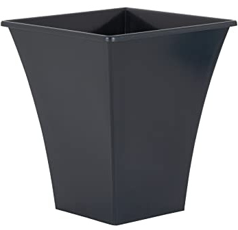 Wham Metallica 4 x 23cm Square Plastic Garden Planters | 100% Recycled Plastic | Lightweight & Weather-Resistant | Drainage Points for Easy Drilling | Indoor & Outdoor Use | Made in UK - Slate