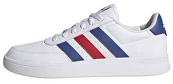 adidas Breaknet 2.0 Shoes, Zapatillas Hombre, White Lucid Blue Better Scarlet, 41 1/3 EU
